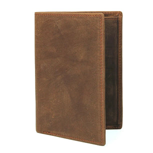 Men's Genuine Leather Solid Pattern Card Holder Vintage Wallet