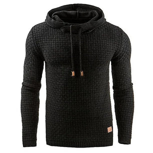 Men's Polyester Long Sleeves Patchwork Casual Hooded Jacket