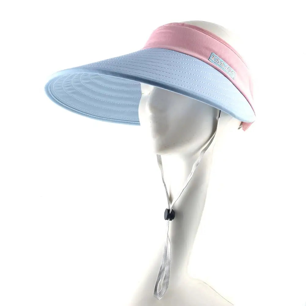 Women's Polyester Adjustable Solid Pattern Sun Protection Hat