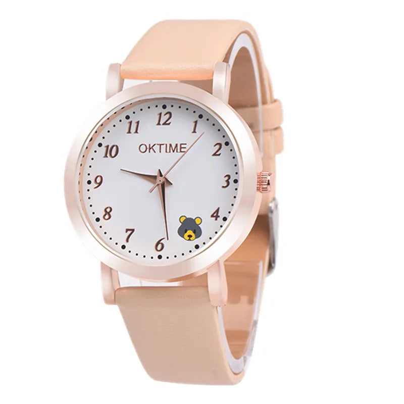 Kid's Alloy Frame Round Shaped Waterproof Trendy Sports Watch