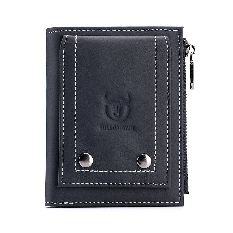 Men's Genuine Leather Card Holder Letter Pattern Trendy Wallets