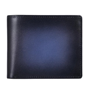 Men's Genuine Leather Card Holder Gradient Pattern Trendy Wallets