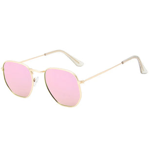 Women's Alloy Frame Polycarbonate Lens Square Shape Sunglasses