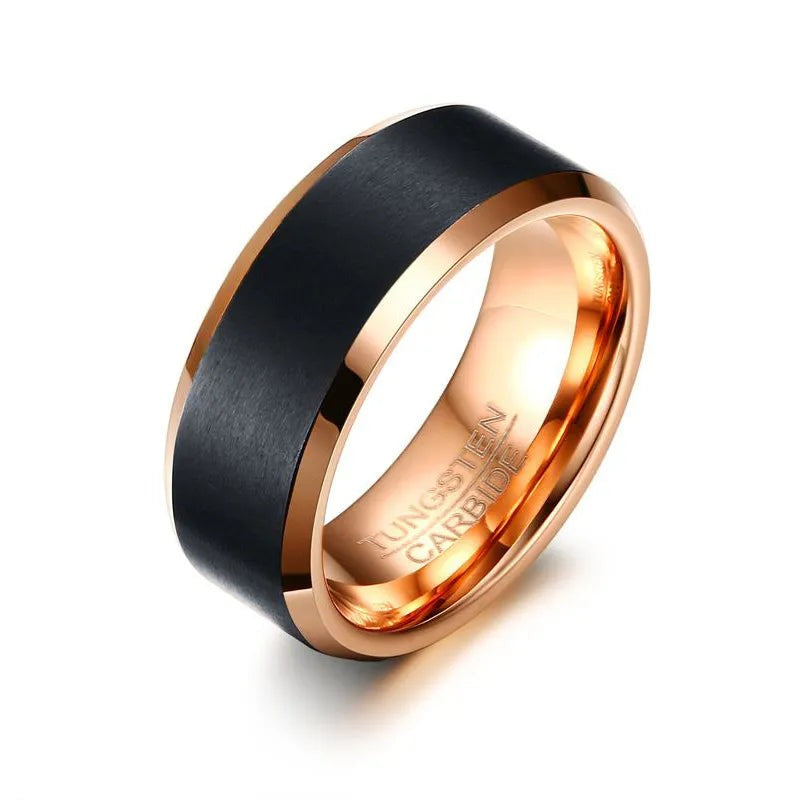 Men's Metal Tungsten Geometric Pattern Classic Wedding Ring