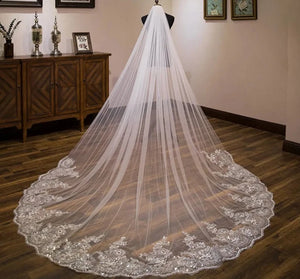 Women's Polyester Applique Edge One-Layer Bridal Wedding Veils