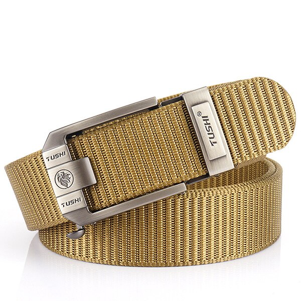 Men's Canvas Buckle Closure Solid Pattern Tactical Military Belts