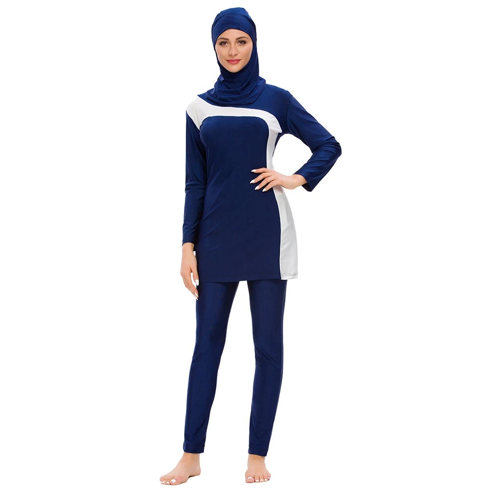 Women's Arabian Spandex Full Sleeves Mixed Colors Swimwear Set