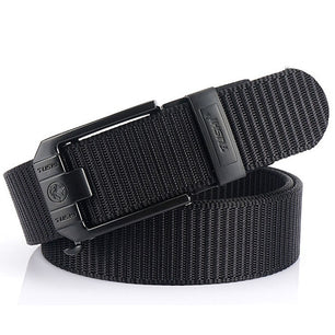 Men's Canvas Buckle Closure Solid Pattern Trendy Military Belts