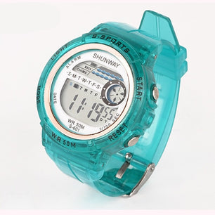 Kid's Boys Alloy Case Round Shape Waterproof Luminous Watch