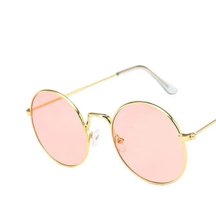 Women's Alloy Frame Polaroid Lens Round Shaped UV400 Sunglasses