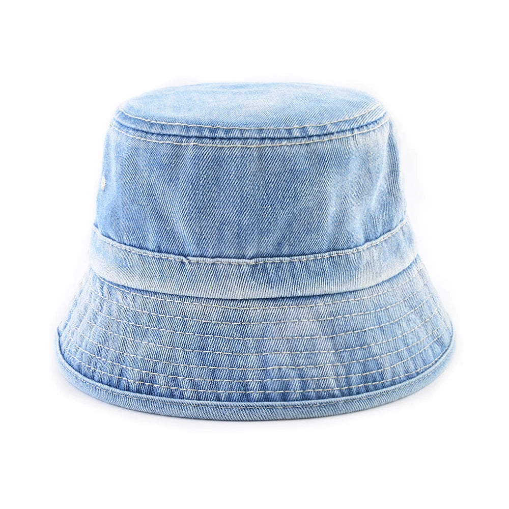 Women's Cotton Solid Pattern Sun Protection Beach Bucket Hat