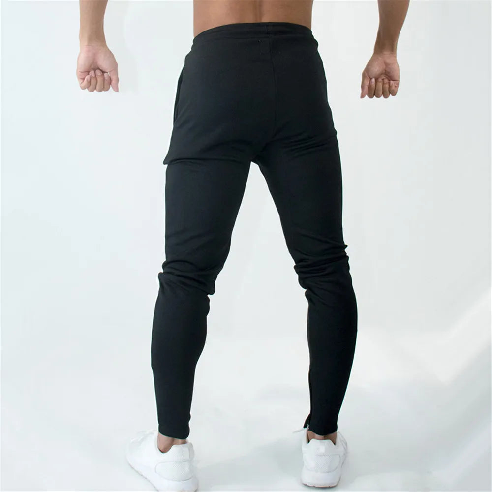 Men's Cotton Drawstring Closure Running Sportswear Trousers