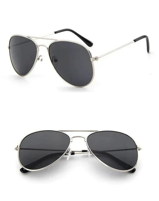 Kid's Alloy Frame Acrylic Lenses Oval Shaped UV400 Sunglasses