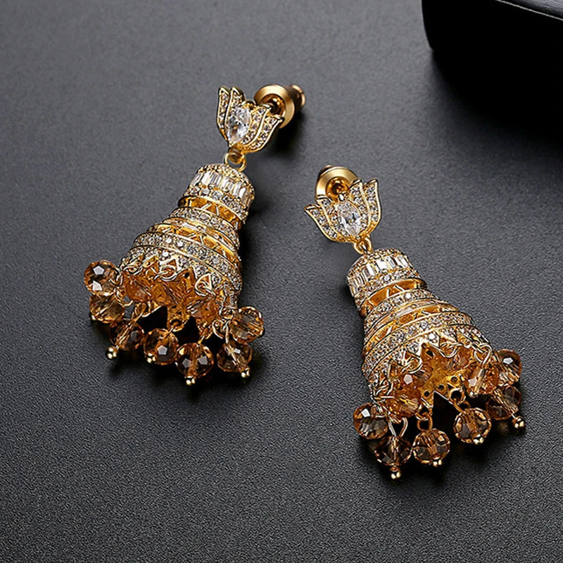 Women's Copper Alloy Cubic Zirconia Trendy Geometric Drop Earrings