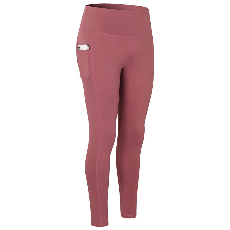 Women's Polyester High Waist Elastic Closure Sports Wear Leggings