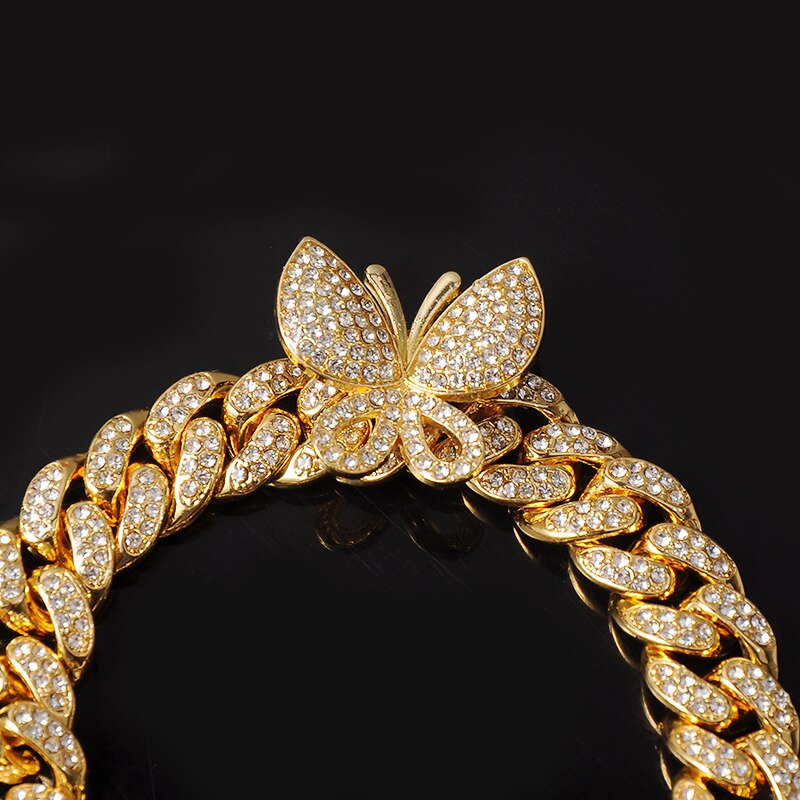 Men's Zinc Alloy Toggle-Clasps Butterfly Rhinestones Bracelet