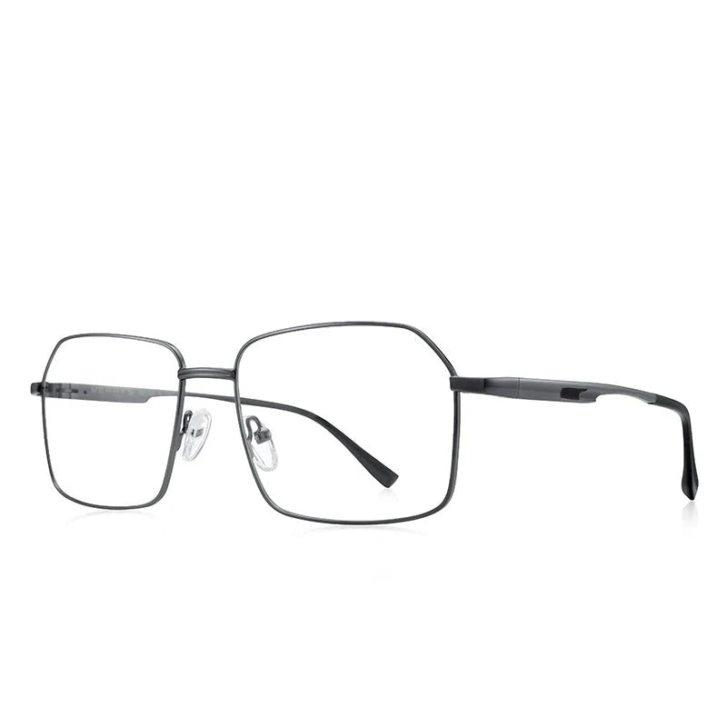 Men's Plastic Titanium Frame Full-Rim Rectangle Optical Glasses