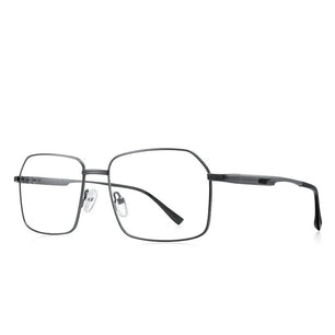 Men's Plastic Titanium Frame Full-Rim Rectangle Optical Glasses