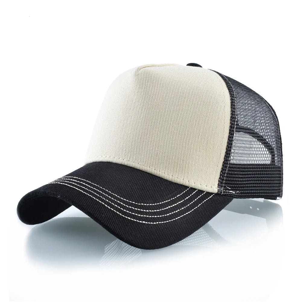 Men's Cotton Adjustable Strap Sun Protection Mixed Colors Cap