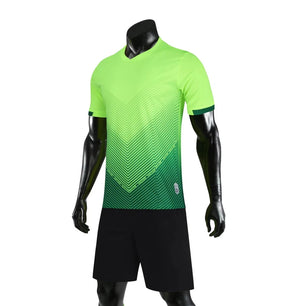 Men's Polyester V-Neck Short Sleeve Printed Pattern Sports Set