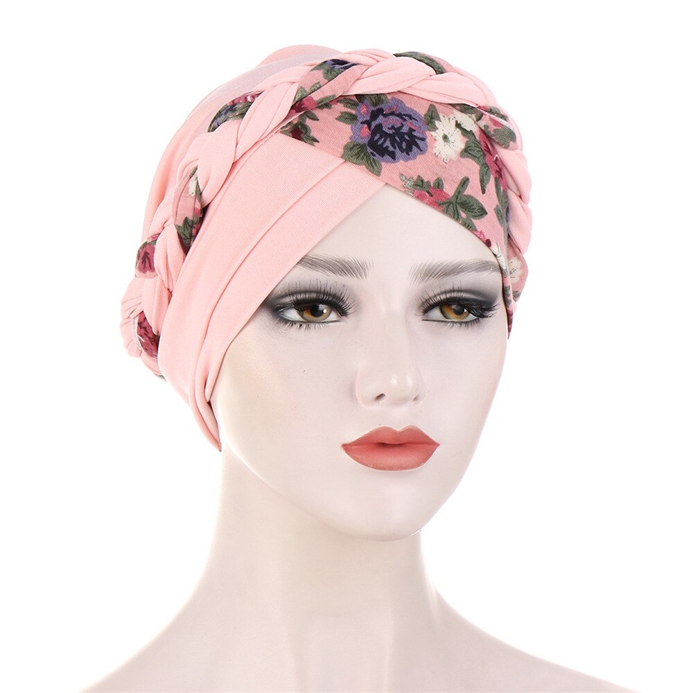 Women's Arabian Polyester Head Wrap Printed Pattern Turban Hijabs