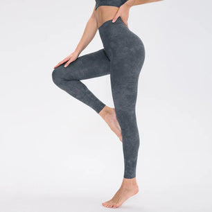 Women's Polyester High Waist Elastic Closure Sports Wear Leggings