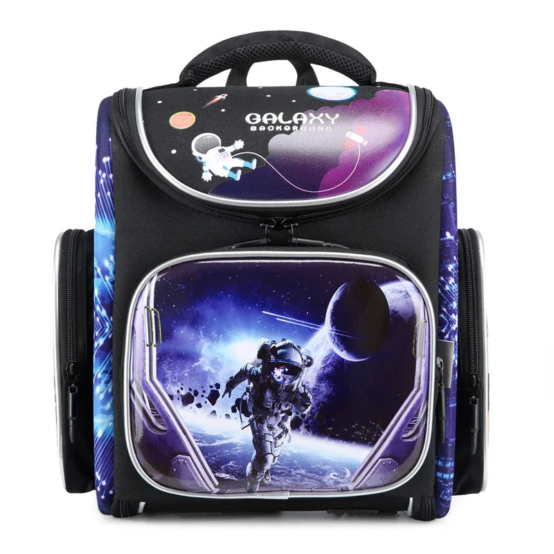 Kid's Polyester Zipper Closure Printed Pattern School Backpack