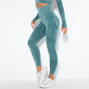 Women's Nylon High Waist Ankle Length Sport Wear Yoga Leggings