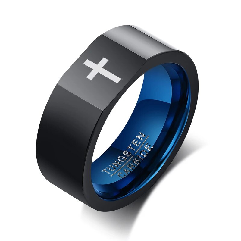 Men's Metal Stainless Steel Geometric Pattern Trendy Wedding Ring