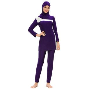 Women's Arabian Spandex Full Sleeves Mixed Colors Swimwear Set