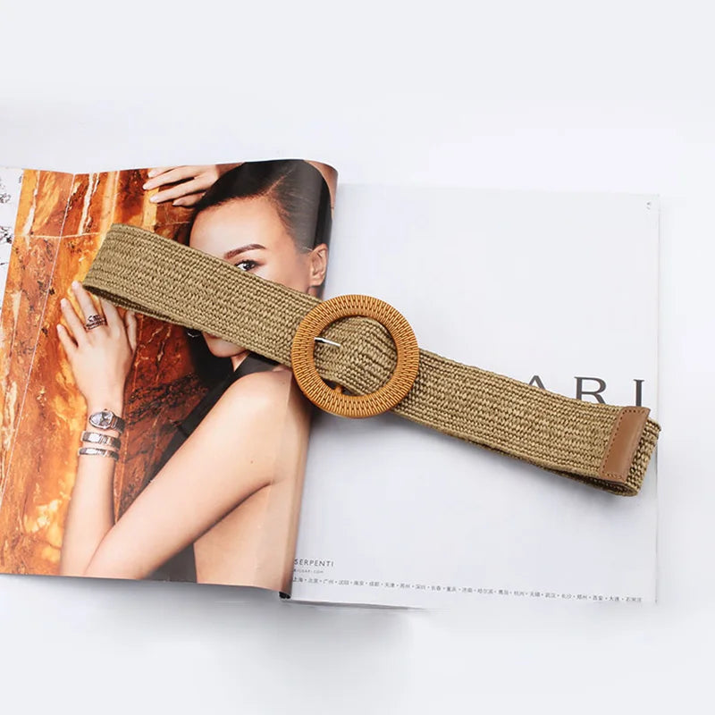 Women's Canvas Adjustable Strap Pin Buckle Closure Solid Belts