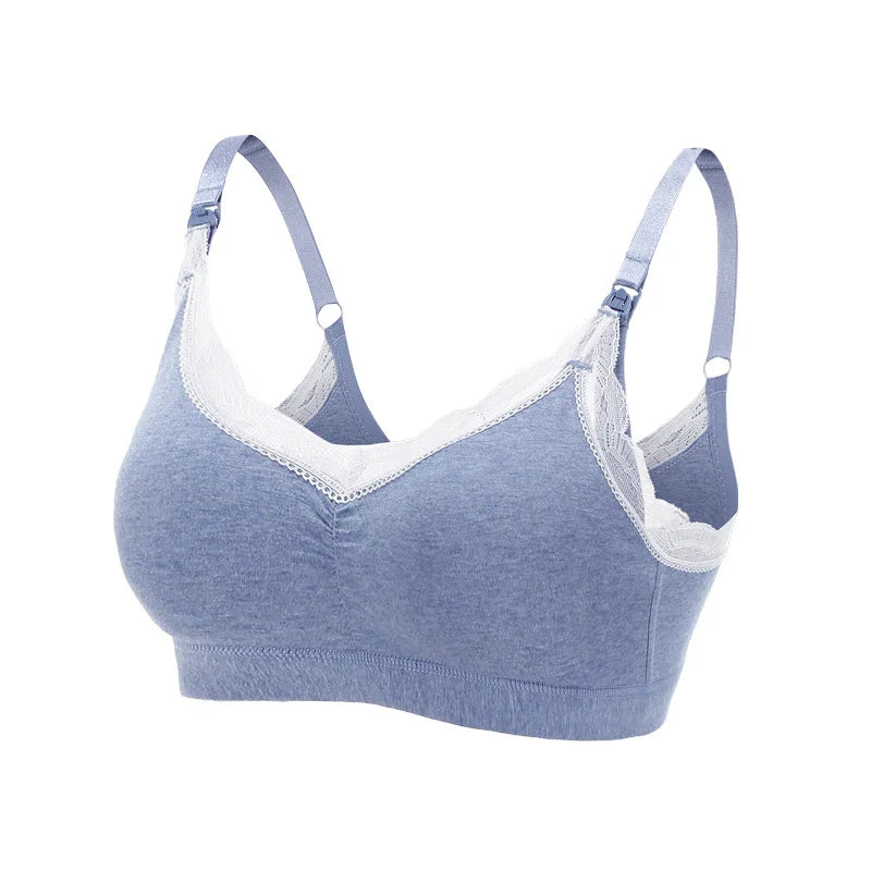 Women's Cotton V-Neck Sleeveless Solid Pattern Lingerie Bra