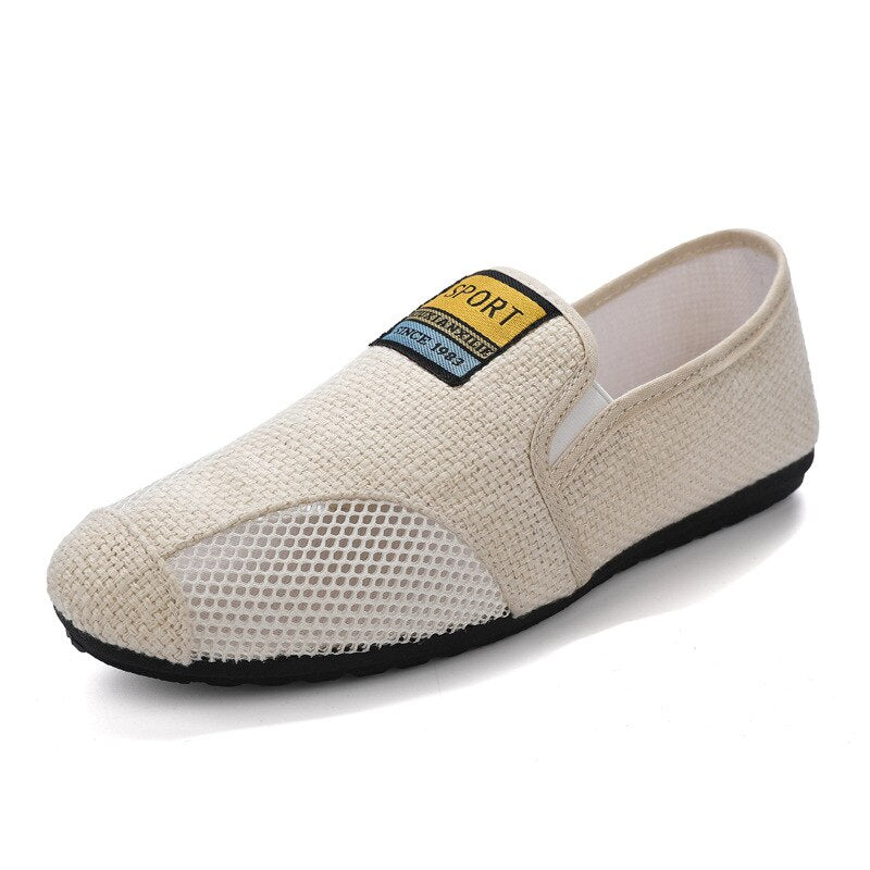 Men's Mesh Round Toe Slip-On Closure Breathable Casual Wear Shoes