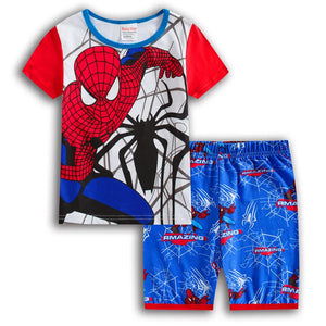 Kid's Boy Cotton O-Neck Short Sleeves Breathable Sleepwear Set