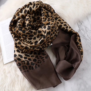 Women's Arabian Polyester Neck Wrap Leopard Pattern Trendy Hijabs