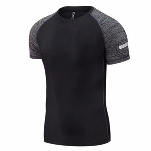 Men's Polyester Short Sleeve Pullover Closure Casual T-Shirt