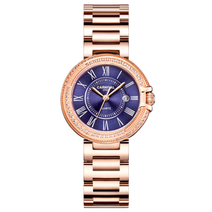 Women's Stainless Steel Round Shape Waterproof Luxury Watches