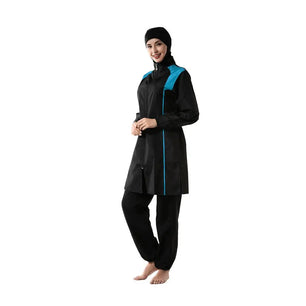 Women's Arabian Polyester Full Sleeves Mixed Colors Swimwear Set