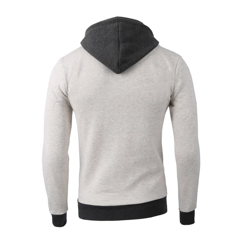 Men's Cotton Full Sleeves Zipper Closure Hooded Casual Sweater