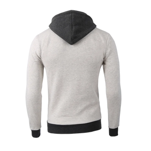 Men's Cotton Full Sleeves Zipper Closure Hooded Casual Sweater