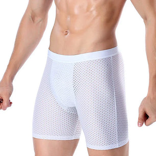 Men's 1 Pc Nylon Breathable Printed Underwear Boxer Shorts