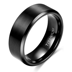 Men's 100% Titanium Geometric Pattern Trendy Wedding Party Ring