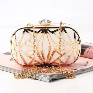 Women's PU Leather Hasp Closure Solid Pattern Wedding Clutch