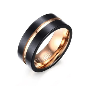 Men's Metal Stainless Steel Geometric Pattern Trendy Wedding Ring