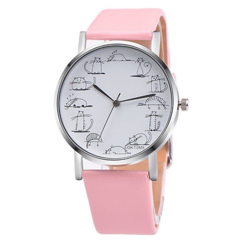 Kid's Alloy Case Buckle Clasp Round Shape Quartz Cartoon Watches