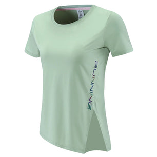 Women's Polyester O-Neck Short Sleeve Breathable Yoga Workout Top