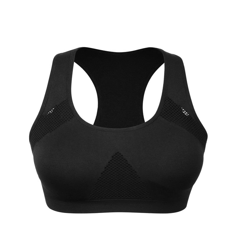 Women's Nylon O-Neck Sleeveless Breathable Workout Sports Bras