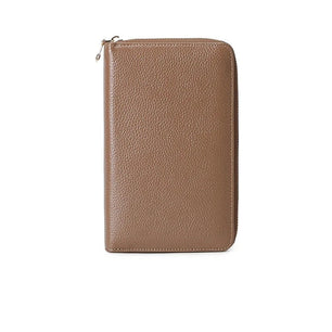 Men's Genuine Leather Solid Pattern Slot Pocket Trendy Wallets