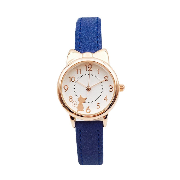 Kid's Alloy Case Buckle Clasp Quartz Multi-Color Wristwatch