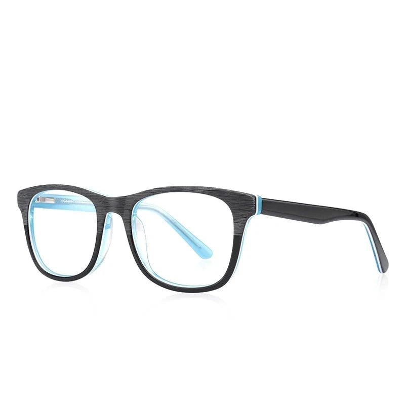 Kid's Acetate Frame Square Shaped Light Blocking Trendy Glasses